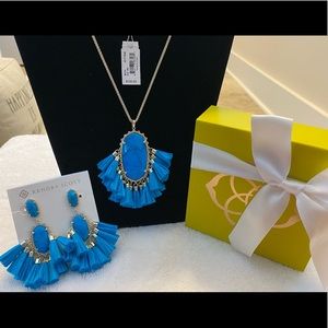 Kendra Scott turquoise tassel set